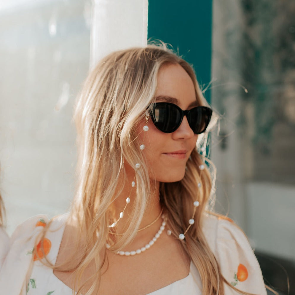 Pearl Sunglasses Chain-AURA REGALIA 