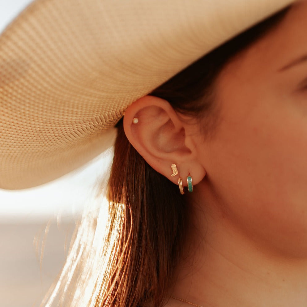AZ Turquoise Hoops-AURA REGALIA 