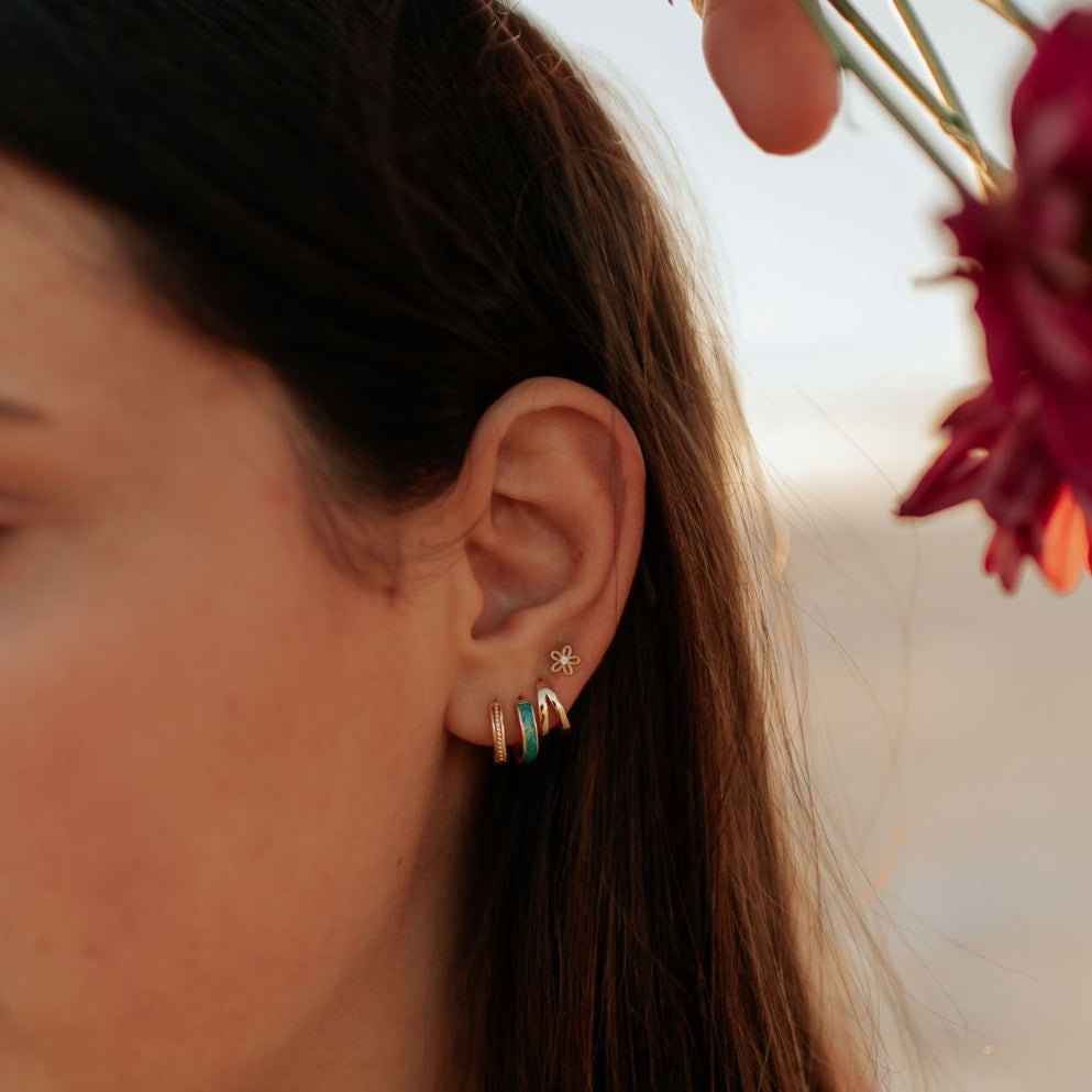 Sadie Double Band Hoops-AURA REGALIA 