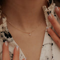 Harper Diamond Teardrop Necklace-AURA REGALIA 