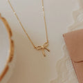 Lily Bow Necklace-AURA REGALIA 