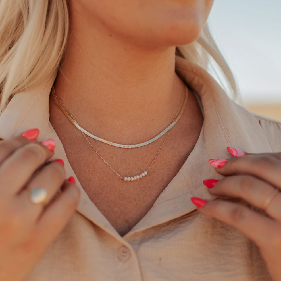 Oceanside Pearl Necklace-AURA REGALIA 