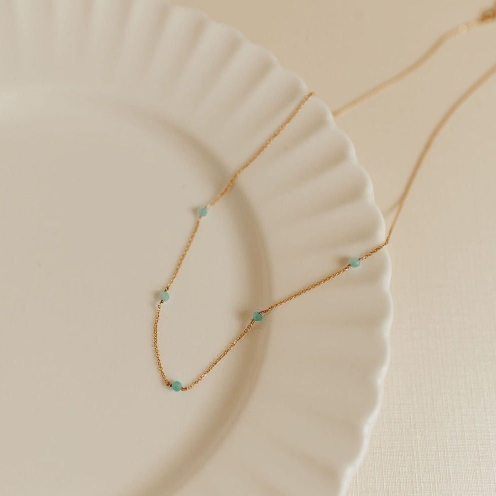 Malibu Necklace in Turquoise-AURA REGALIA 