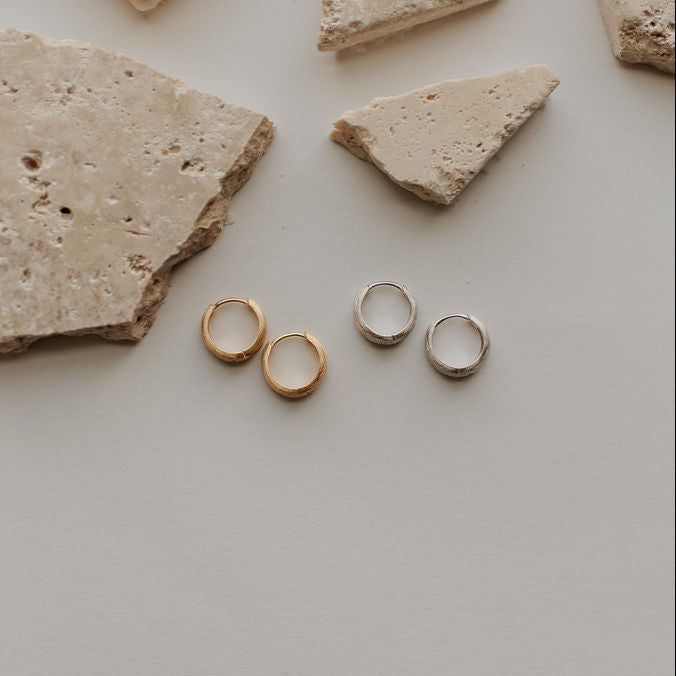 Rue Brushed Hoops-AURA REGALIA 