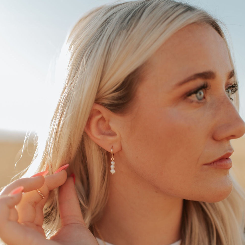 Catalina Pearl Earrings-AURA REGALIA 