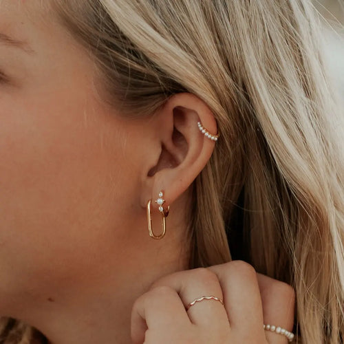 Avery Gold Hoops-AURA REGALIA 