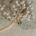 Riley Turquoise Hoops-AURA REGALIA 
