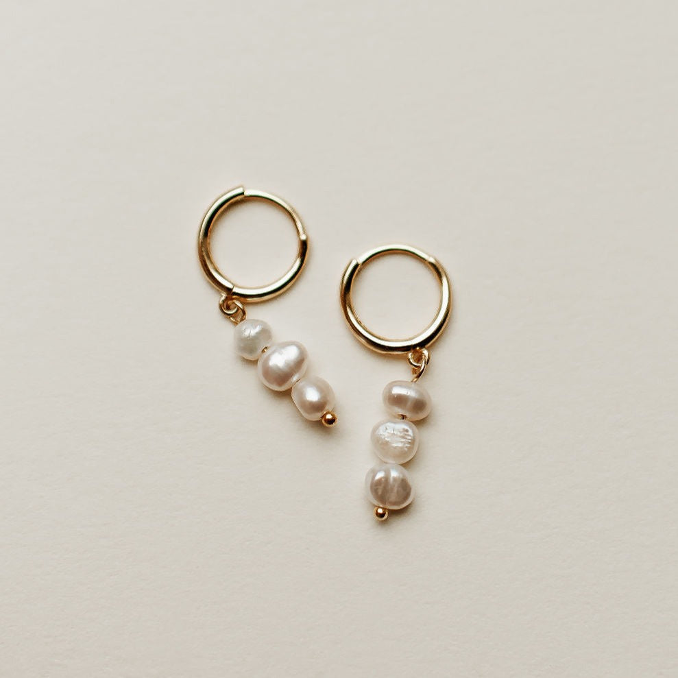 Catalina Pearl Earrings-AURA REGALIA 