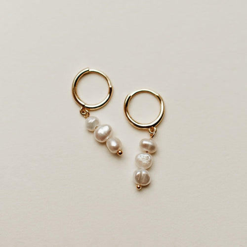 Catalina Pearl Earrings-AURA REGALIA 