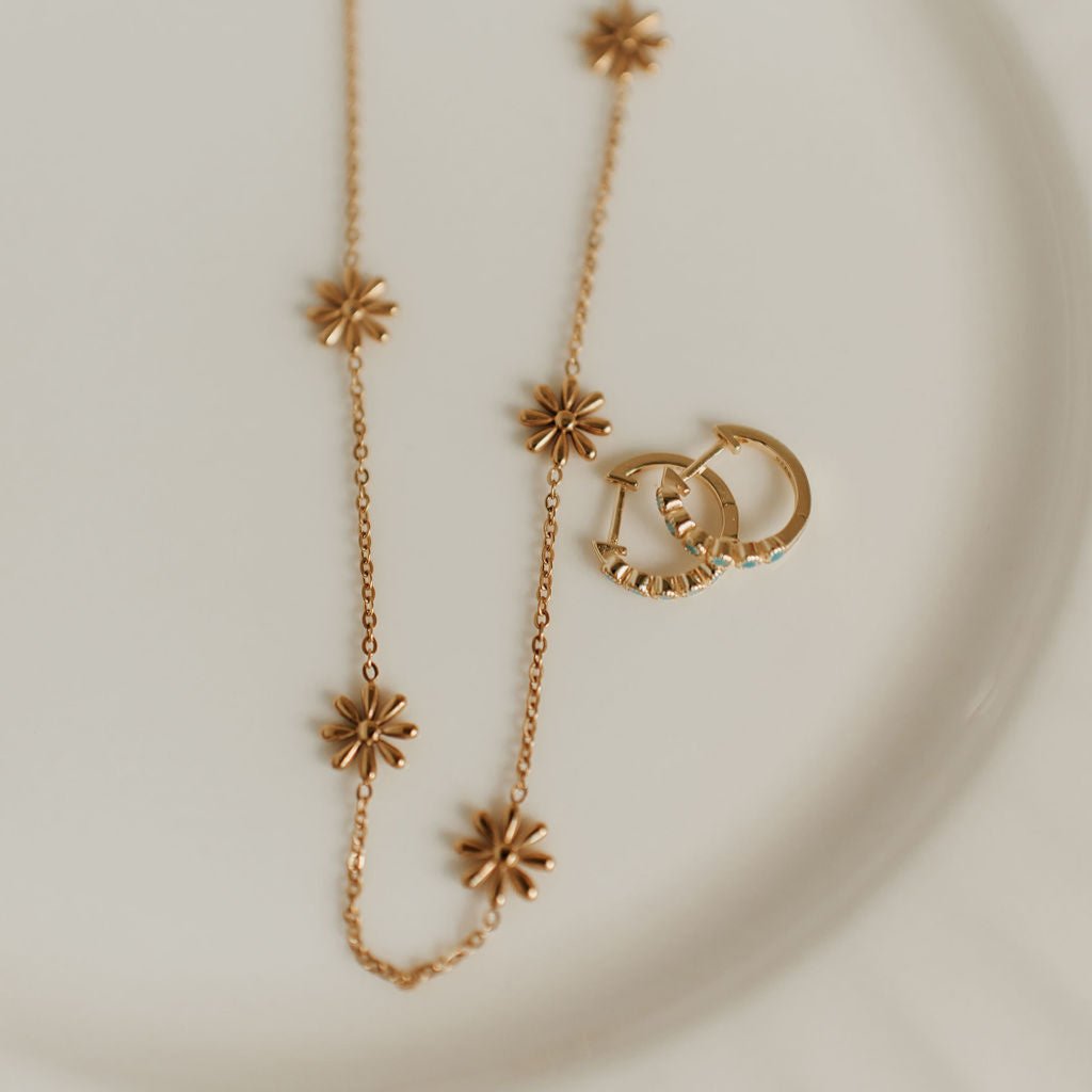 Anna Floral Necklace-AURA REGALIA 
