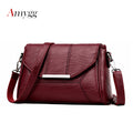 Soft Crossbody Bags For Women Pu Leather Handbags Designer Women Shoulder Bags High Quality Solid Women Messenger Bags-AURA REGALIA 