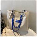 High Quality Large Bag Women's Spring And Summer New Korean Version Large Capacity PU Soft Leather Shoulder Bag Chain Commuter Tote Bag