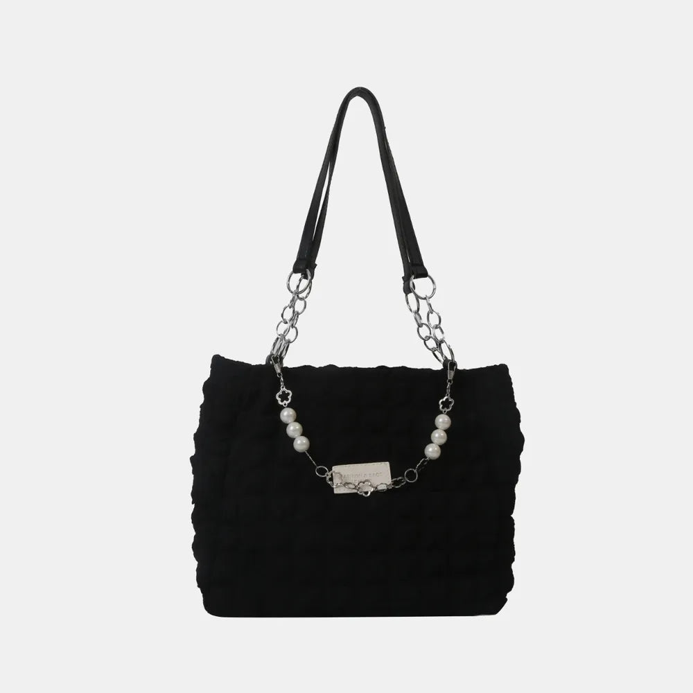 Bubble Textured Tote Bag-AURA REGALIA 