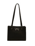 Bow PU Leather Shoulder Bag-AURA REGALIA 