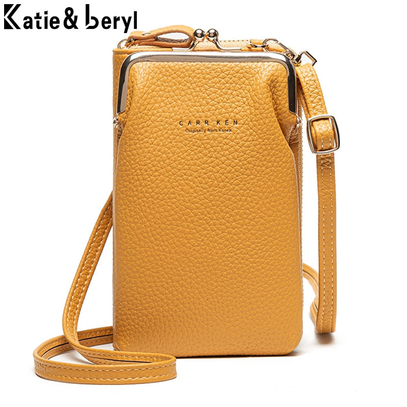 Fashion Small Crossbody Bags Women Mini PU Leather Shoulder Messenger Bag For Girls Yellow Bolsas Ladies Phone Purse Zipper Flap-AURA REGALIA 