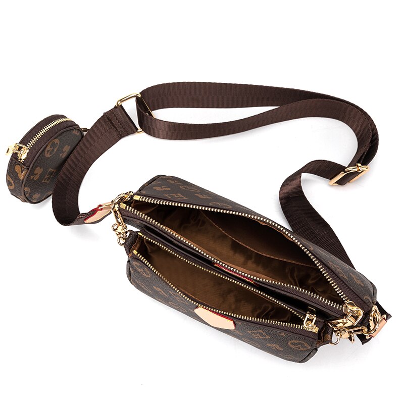 One-Shoulder Women's Bag Three-In-One Mahjong Bag Broadband Messenger Bag Small Bag Three-Piece Bag Bags Women Brand-AURA REGALIA 
