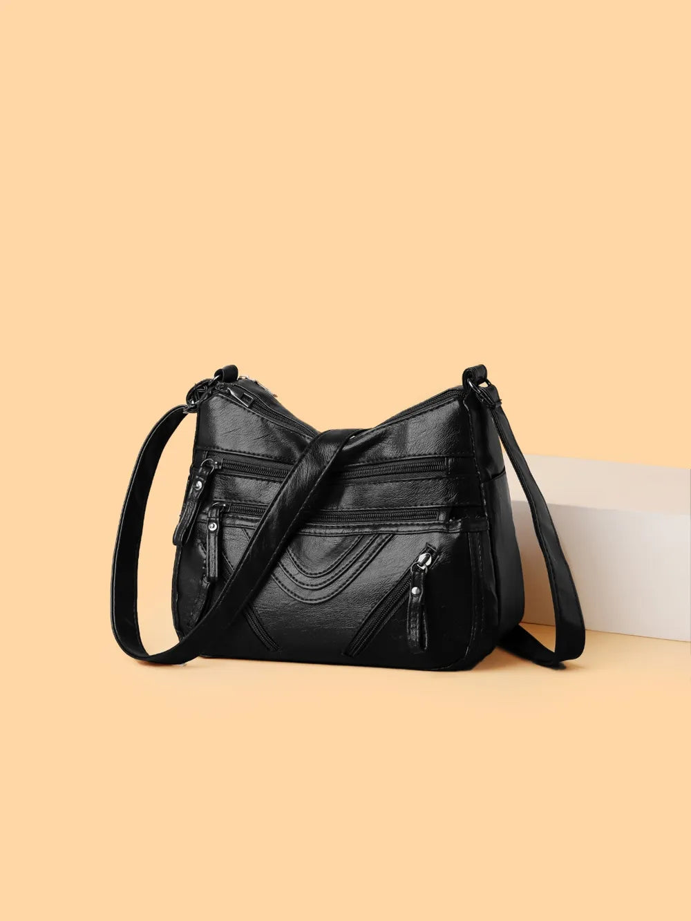 PU Multi-Compartment Crossbody Bag-AURA REGALIA 