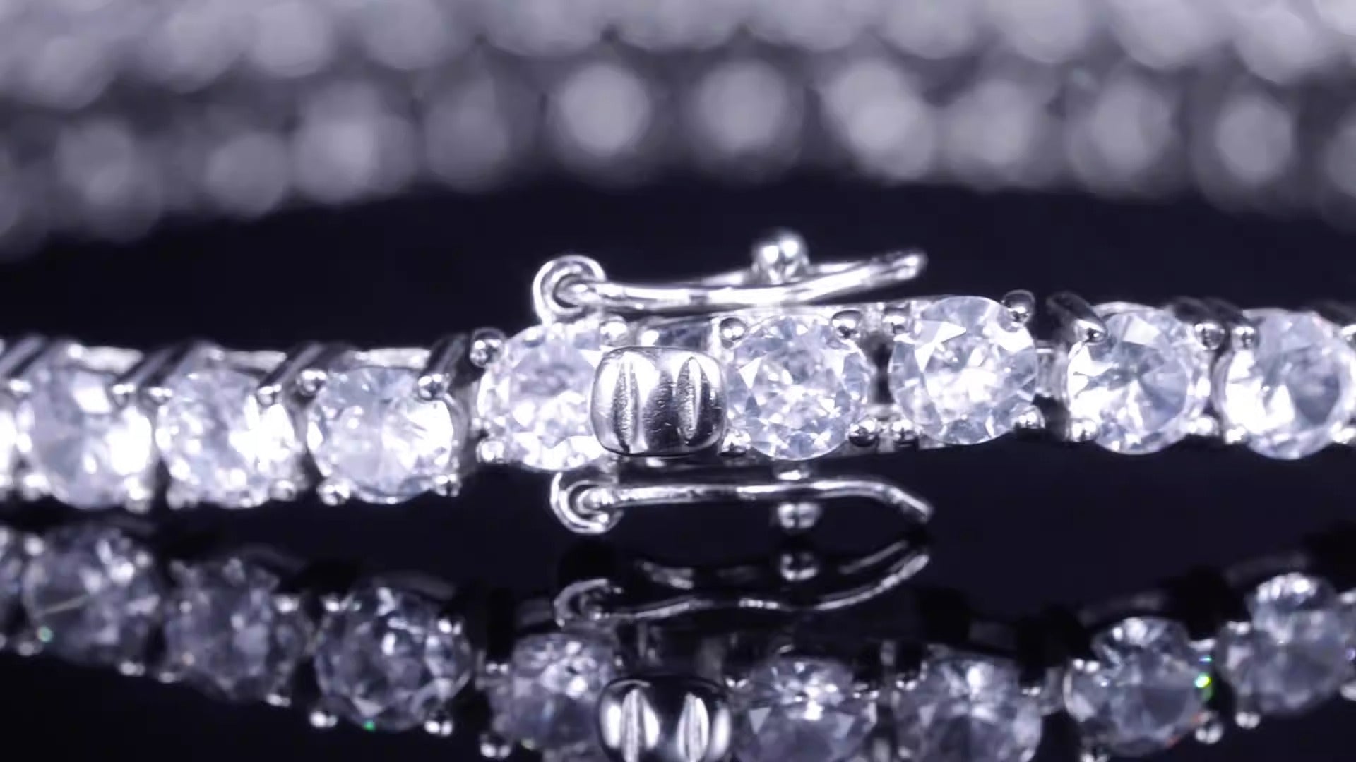 S925 sterling silver electroplated zircon tennis bracelet bracelet