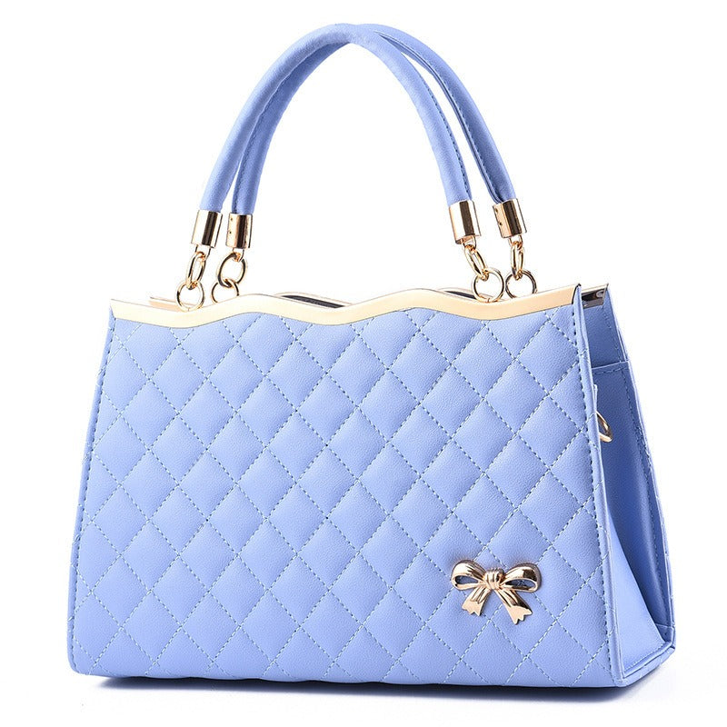 Embroidered Lingge Women's Handbag Foreign Trade Large Bag Single Shoulder Crossbody Bag
