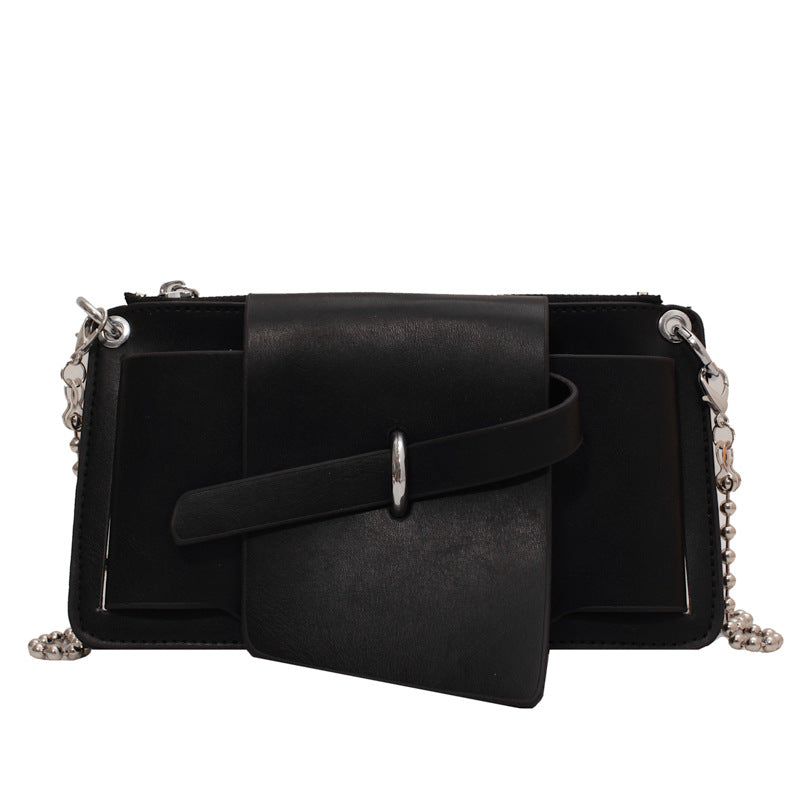 Summer New Women's Bag Trend Line Shoulder Bag New Fashion PU Mobile Phone Bag Motorcycle Bag Coin Purse Bag-AURA REGALIA 