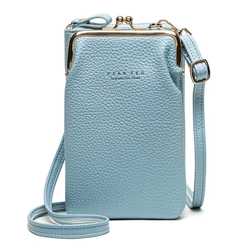 High Quality Phone Bag PU Leather Large Capacity Travel Portable Shoulder Bag Brand Ladies Crossbody Bag Fashion Messenger Bag-AURA REGALIA 