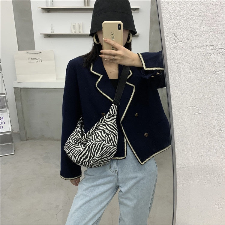 Canvas Large Bag Women's New Trendy Net Red Fashion Large-Capacity Shoulder Bag All-Match Ins Messenger Tote Bag