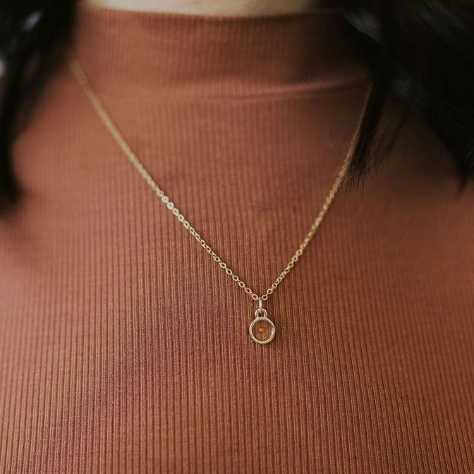 Mustard Seed Faith Necklace-AURA REGALIA 