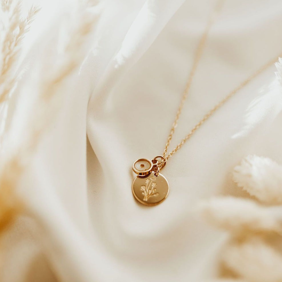 Wildflower Necklace with Mustard Seed-AURA REGALIA 