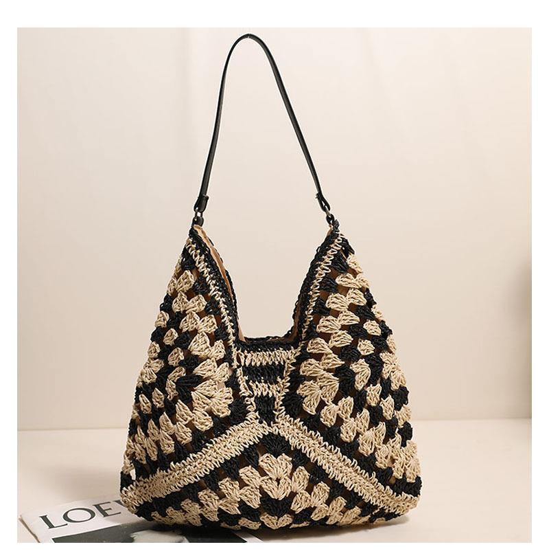 Hollow out straw woven bag woven belt armpit bag-AURA REGALIA 