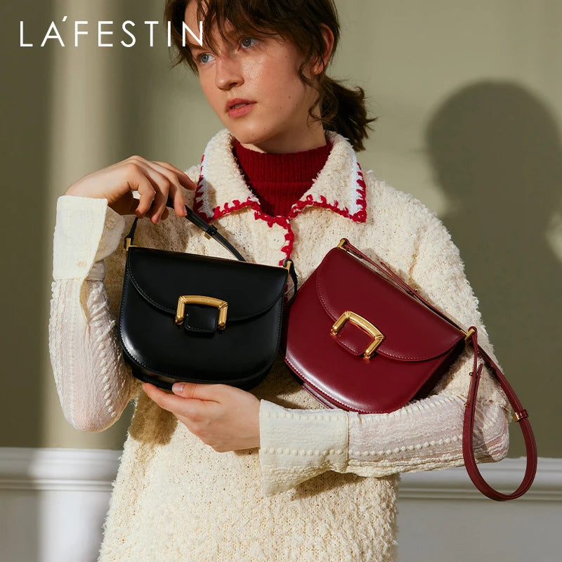 Original Women Bag  New Trendy High-end Wedding Bag Shoulder Bag Commuting Handbag Retro Style Saddle Bag-AURA REGALIA 