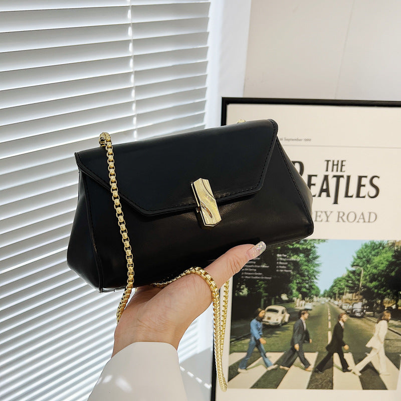 Fashion Small Fresh Women's Bag New Snake Bone Chain Bag Summer Shoulder Bag Lock Messenger Bag-AURA REGALIA 