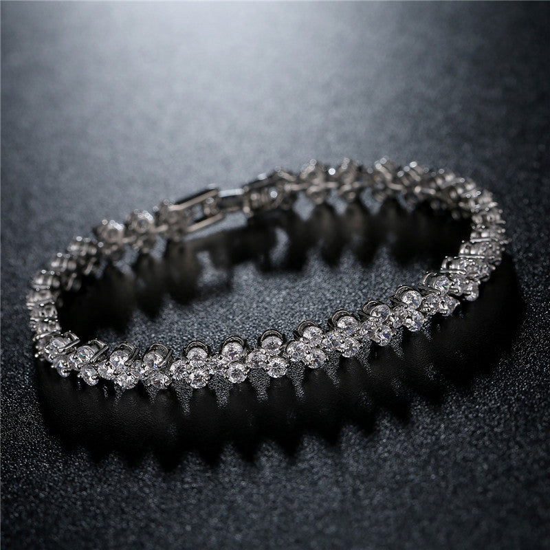Roman Bracelet Fashion Copper Inlaid AAA Zircon Bracelet Factory Direct Sales Ladies Bracelet Gem Bracelet For Gift
