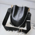 Ansloth Crocodile Crossbody Bag For Women Shoulder Bag Brand Designer Women Bags Luxury PU Leather Bag Bucket Bag Handbag HPS405-AURA REGALIA 