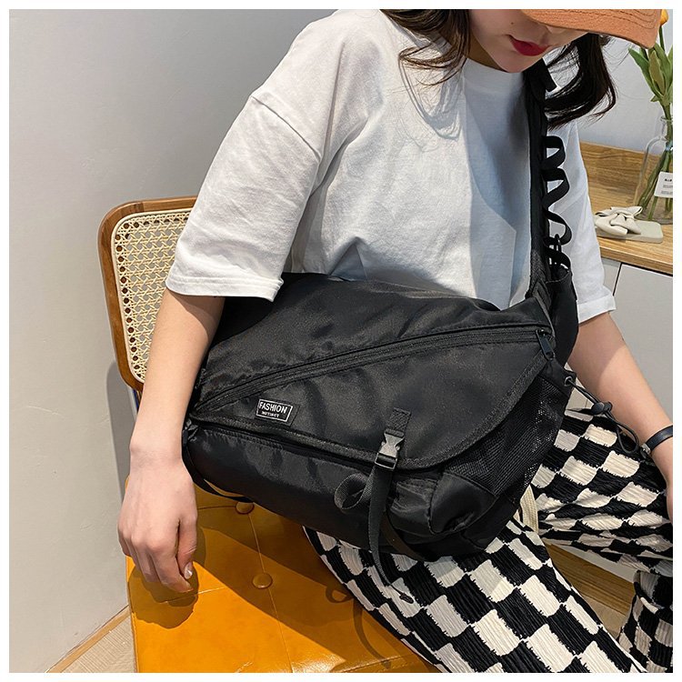 Hong Kong Style Big Bag Women's Bag New Autumn And Winter Bag Simple Student Large Capacity Couple One Shoulder Messenger Tote Bag