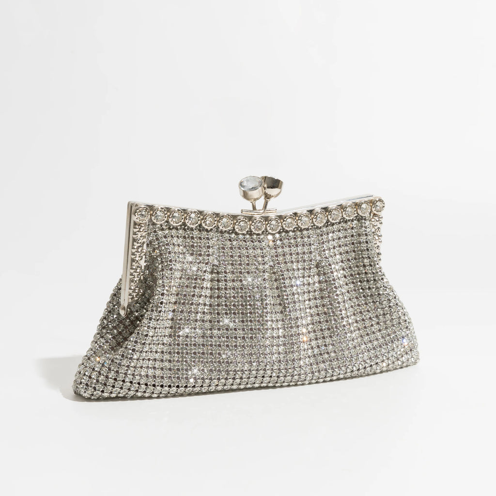 Rhinestone Beading Stylish Woman's Chain Crossbody Purse Shine Female Party Evening Tote Handbag Lady Trend Shoulder Bag