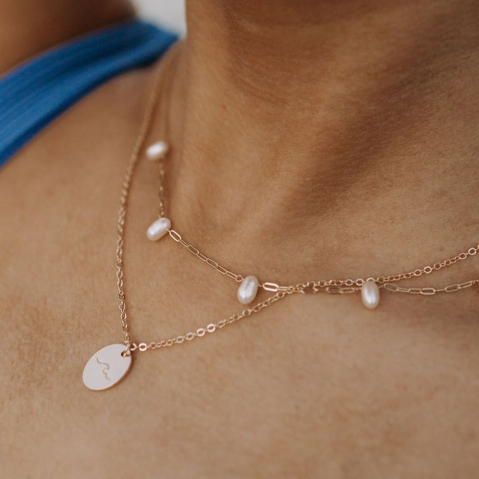 Adelaide Pearl Necklace-AURA REGALIA 