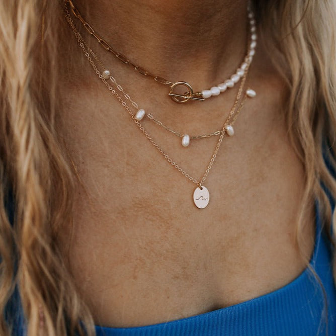Adelaide Pearl Necklace-AURA REGALIA 