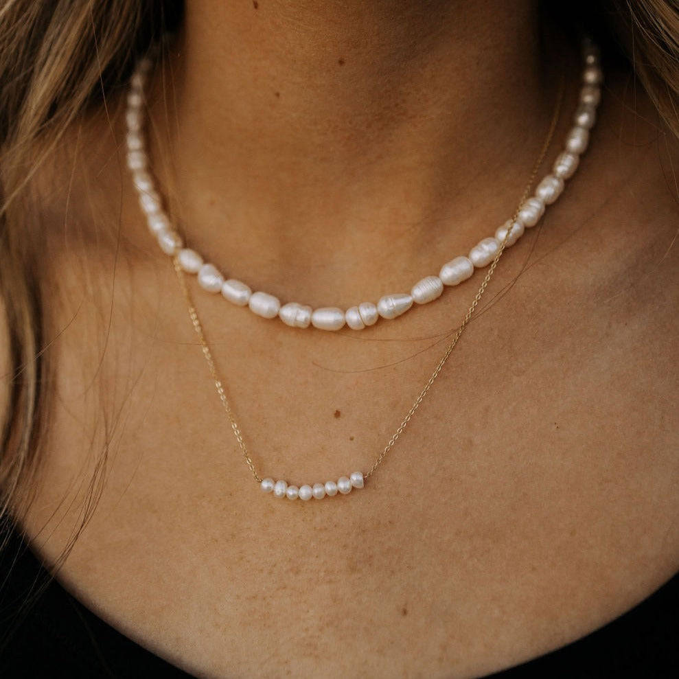 Oceanside Pearl Necklace-AURA REGALIA 