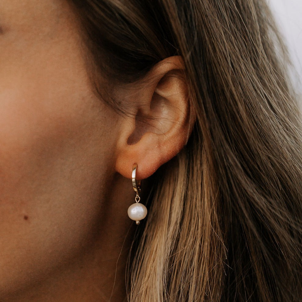 Bondi Pearl Earrings-AURA REGALIA 