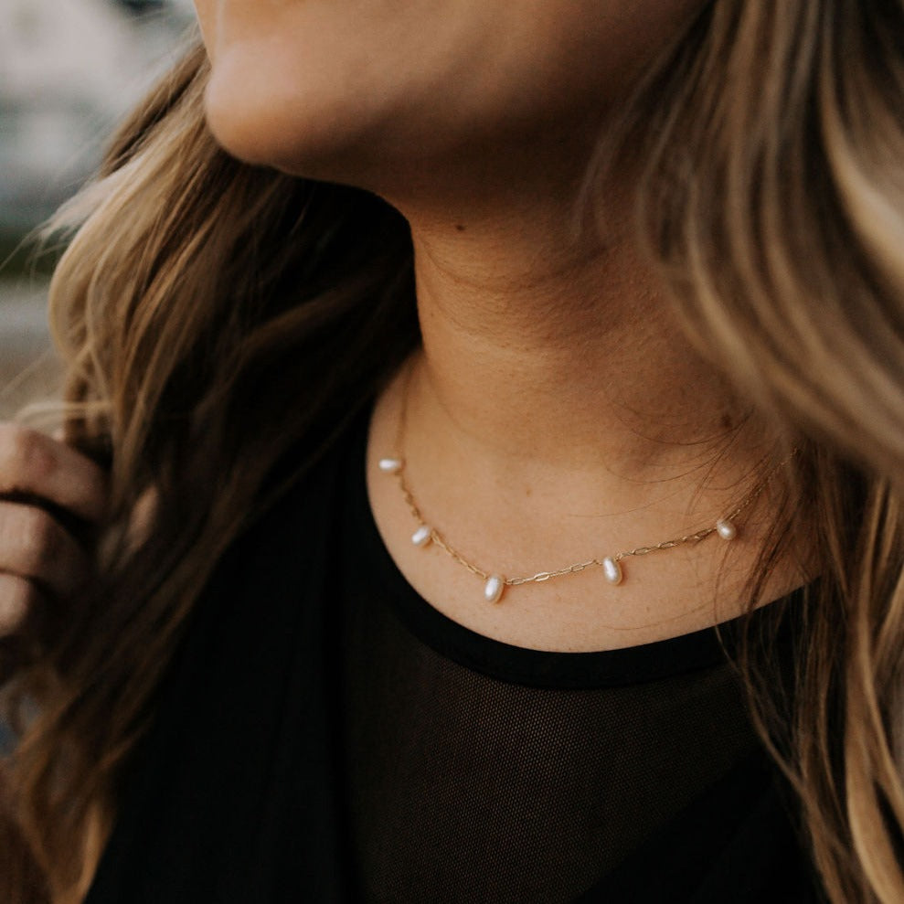 Adelaide Pearl Necklace-AURA REGALIA 