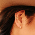 Queen Gold Filled Double Band Ear Cuff-AURA REGALIA 
