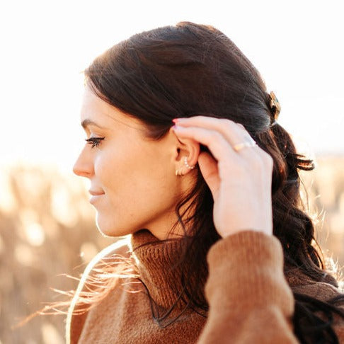 Princess Gold Filled Pearl Ear Cuff-AURA REGALIA 