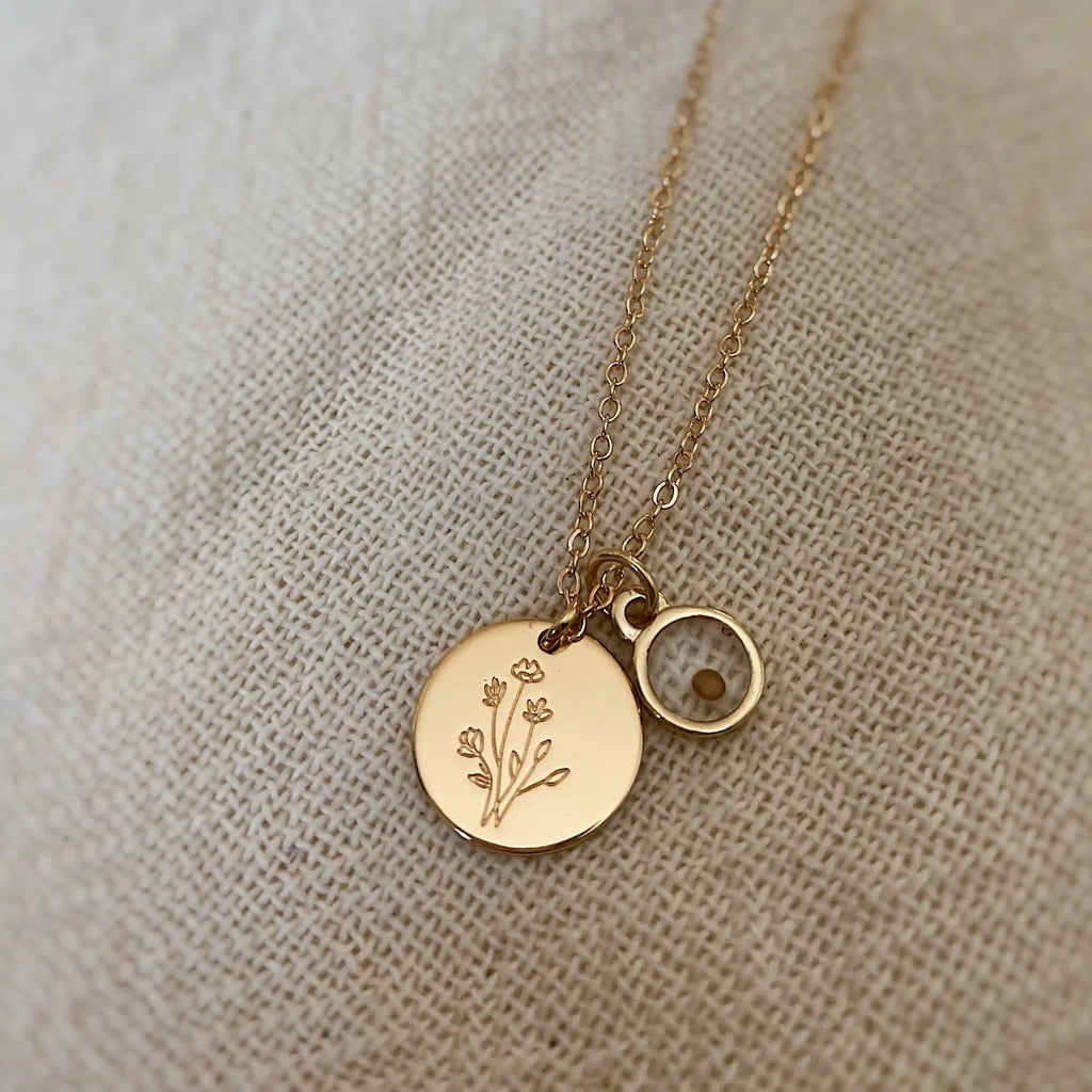 Wildflower Necklace with Mustard Seed-AURA REGALIA 