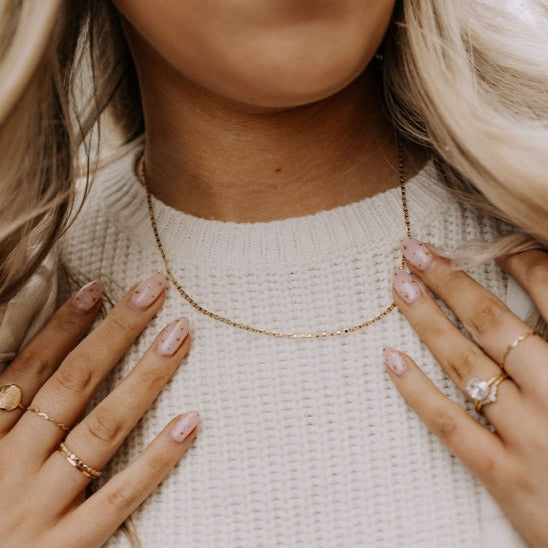Hannah Gold Filled Mariner Necklace-AURA REGALIA 