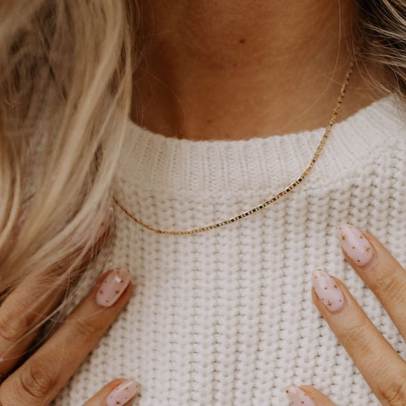 Hannah Gold Filled Mariner Necklace-AURA REGALIA 