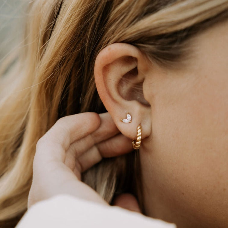 Brooklyn Twist Hoops-AURA REGALIA 