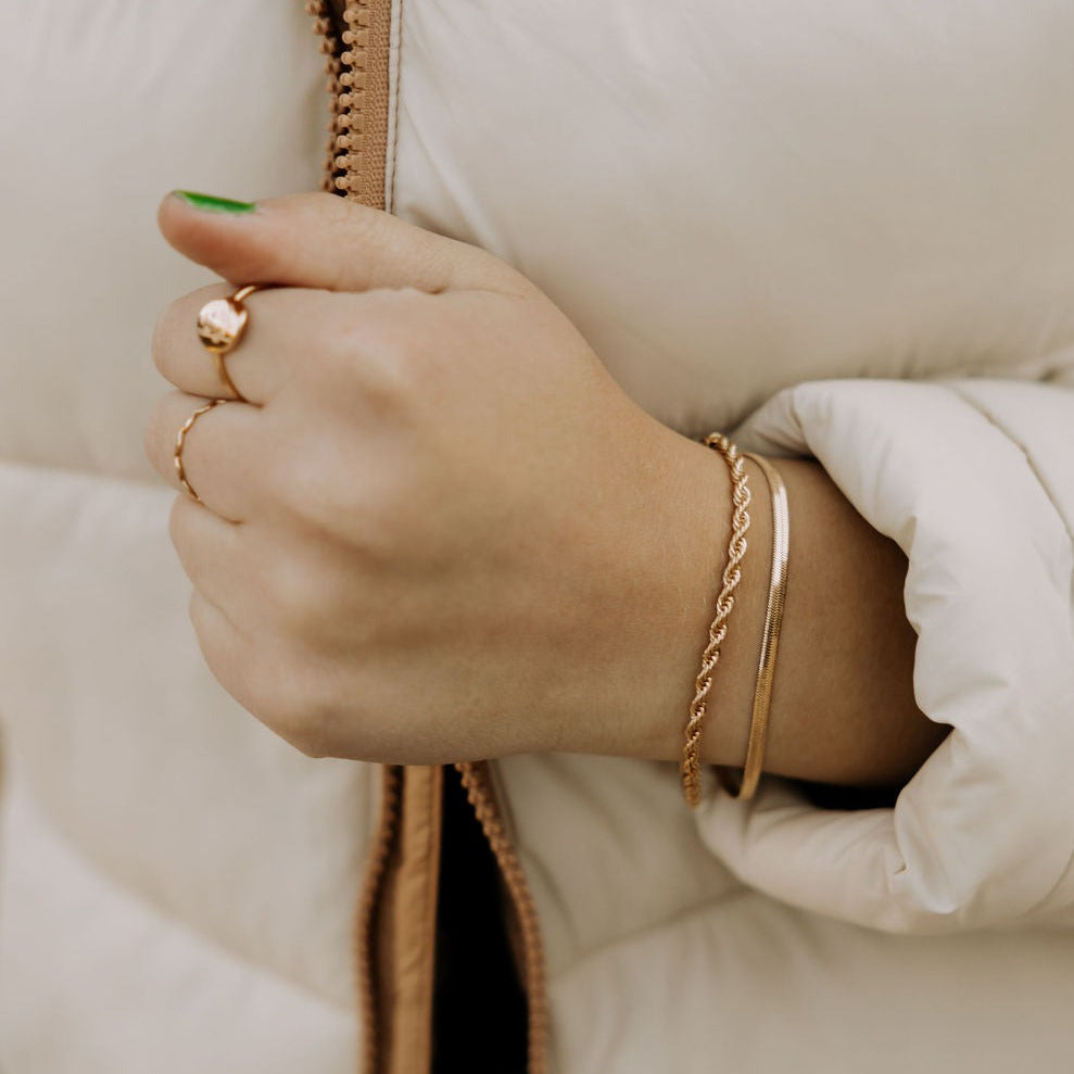 Naomi Gold Filled Rope Bracelet-AURA REGALIA 