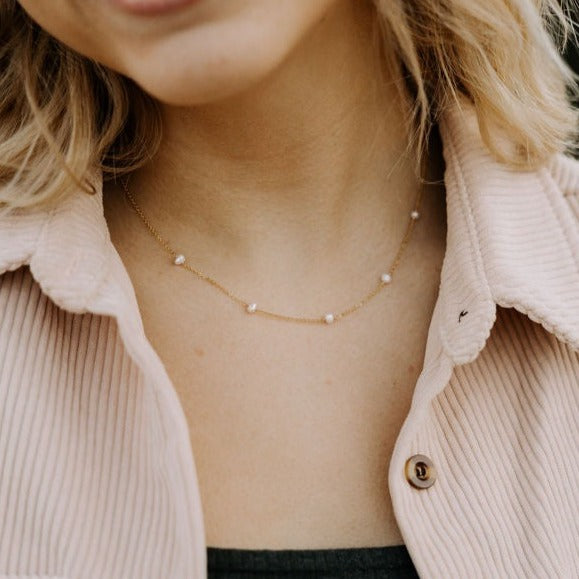 Malibu Pearl Necklace-AURA REGALIA 