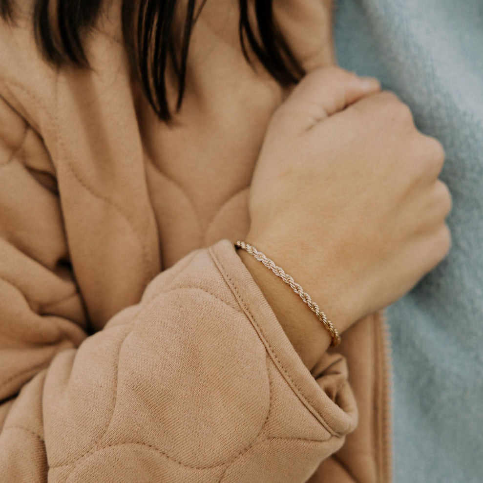 Naomi Gold Filled Rope Bracelet-AURA REGALIA 