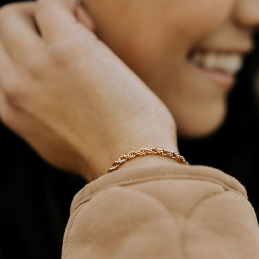 Naomi Gold Filled Rope Bracelet-AURA REGALIA 